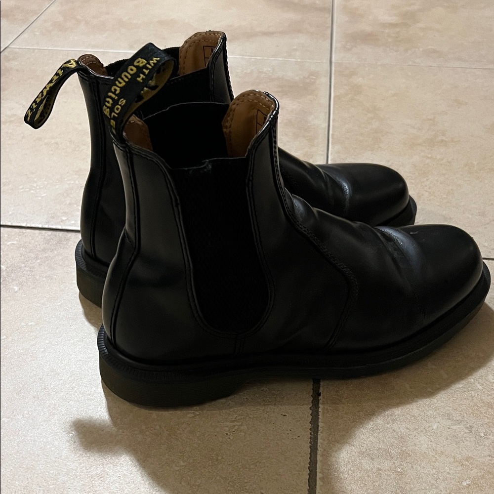 Dr Martens Black Leather Men's Boots